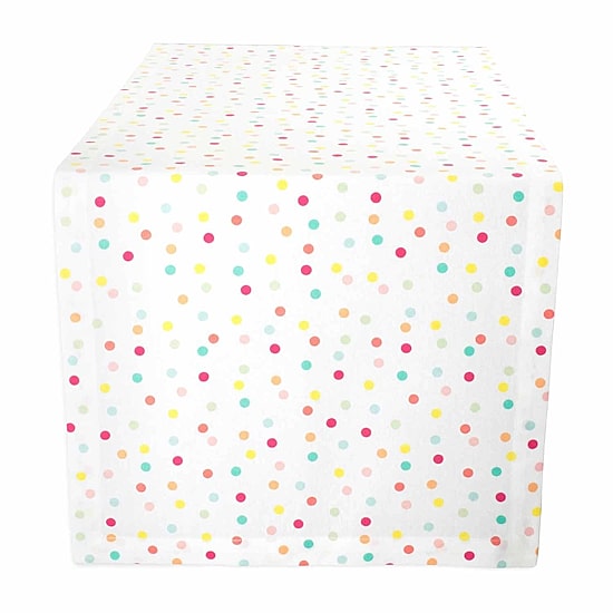 Design Imports Multi Polka Dots Print Table Runner