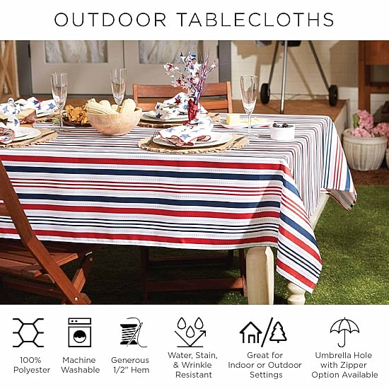 Design Imports Polka Dot Vinyl Tablecloths