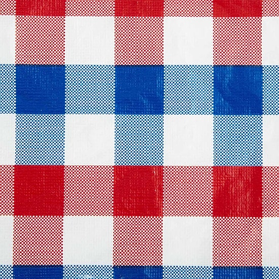 Design Imports Red  White and Blue Check Vinyl Tablecloth