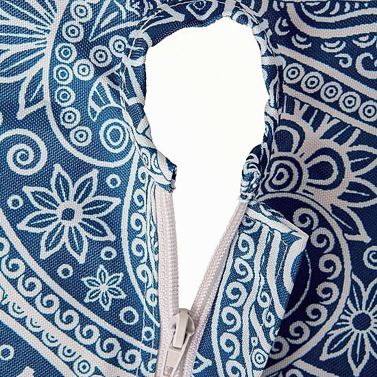 Design Imports Blue Paisley Print Outdoor Tablecloth