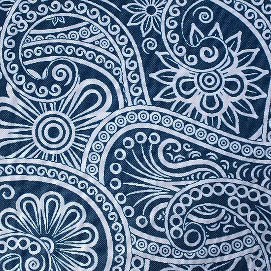 Design Imports Blue Paisley Print Outdoor Tablecloth