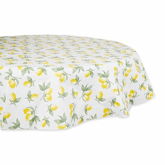 Design Imports Summer Lemons Vinyl Tablecloth