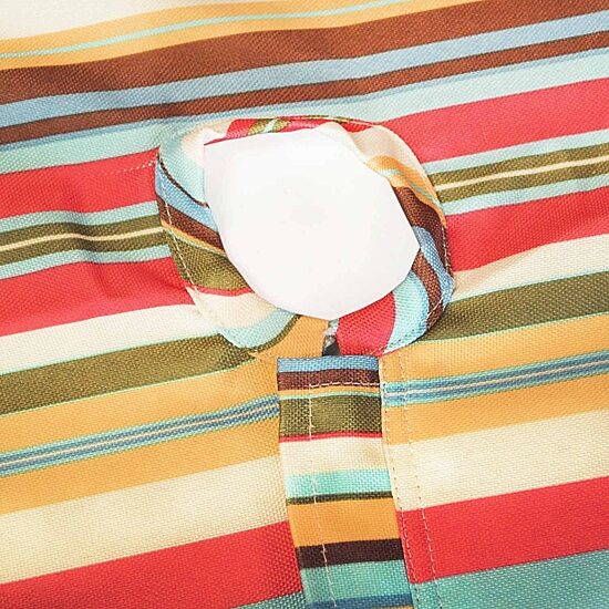 Design Imports Summer Stripe Outdoor  With Zipper Tablecloth