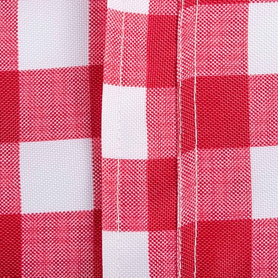 Design Imports Tango Red Check Outdoor  With Zipper Tablecloth