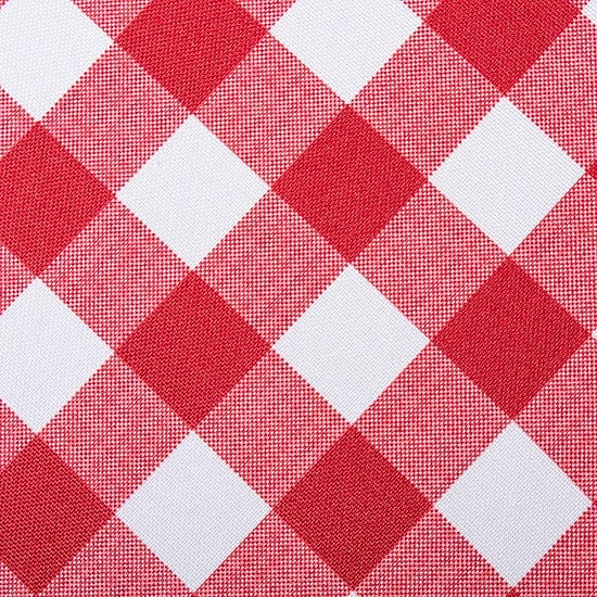Design Imports Tango Red Check Outdoor  With Zipper Tablecloth