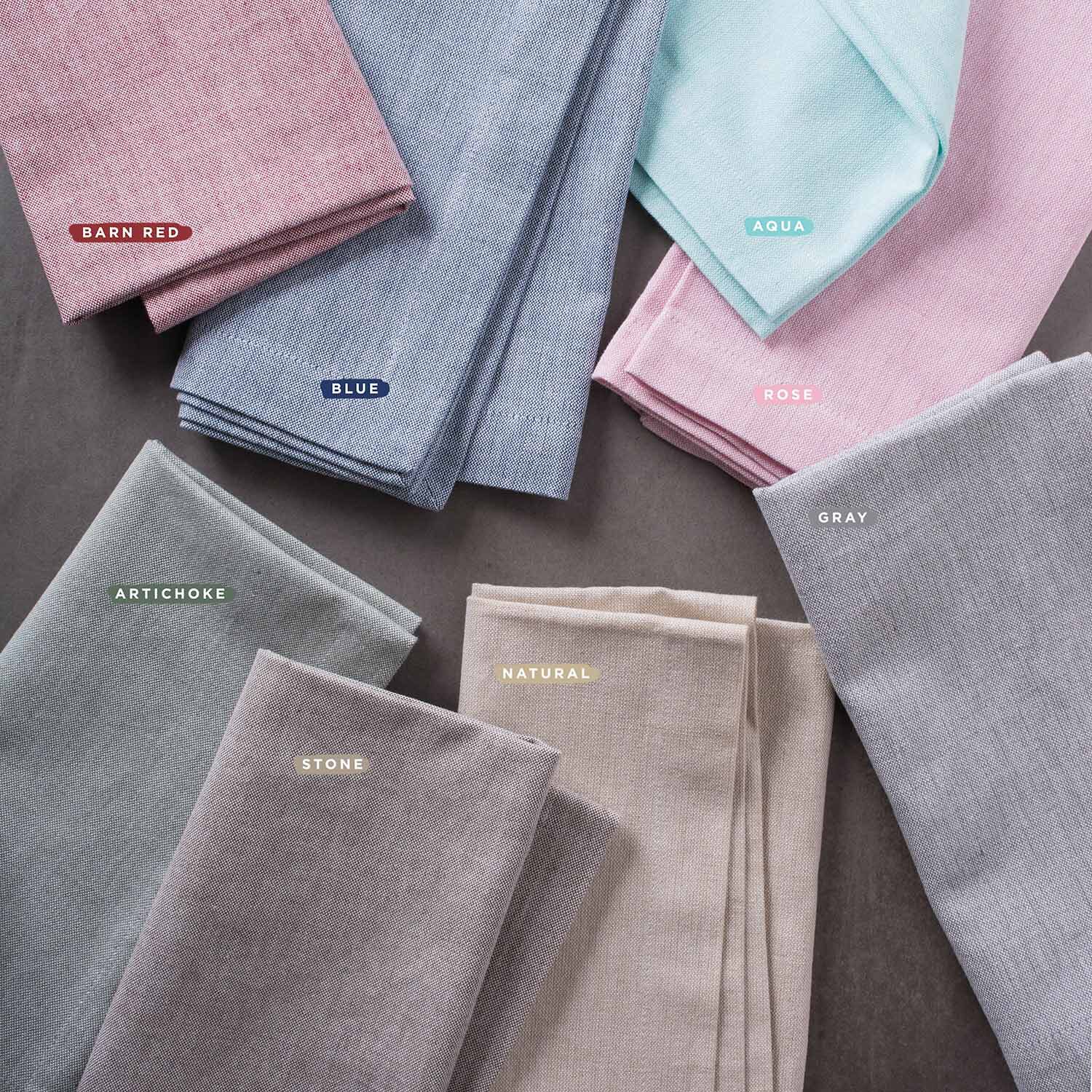 Design Imports Natural Solid Chambray Tablecloth