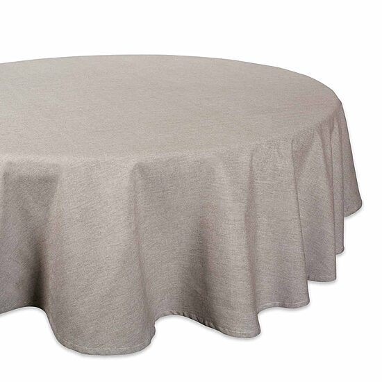 Design Imports Natural Solid Chambray Tablecloth