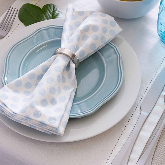 Design Imports Natural Solid Chambray Tablecloth