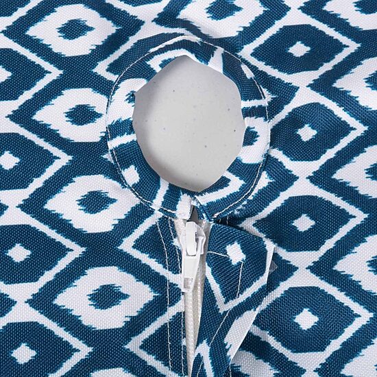Design Imports Blue Ikat Outdoor  With Zipper Tablecloth