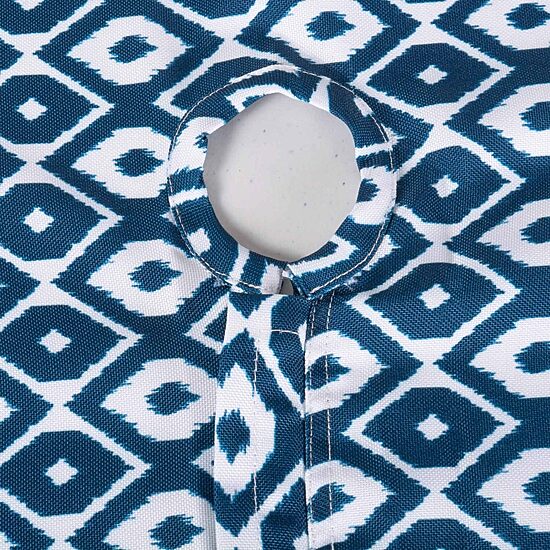Design Imports Blue Ikat Outdoor  With Zipper Tablecloth