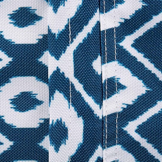 Design Imports Blue Ikat Outdoor  With Zipper Tablecloth