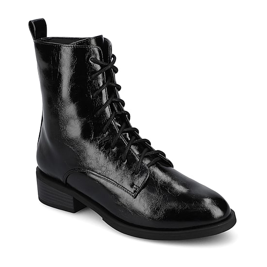Journee Collection Womens Flat Heel Combat Boots