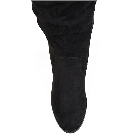 Journee Collection Womens Kaison Stacked Heel Over the Knee Boots