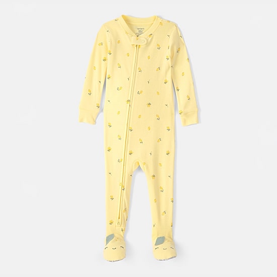 Carter's Baby Girls Footed Round Neck Long Sleeve One Piece Pajama