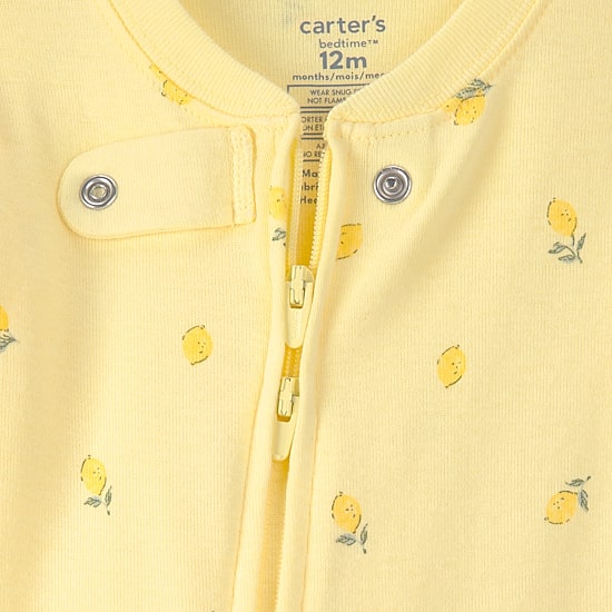 Carter's Baby Girls Footed Round Neck Long Sleeve One Piece Pajama