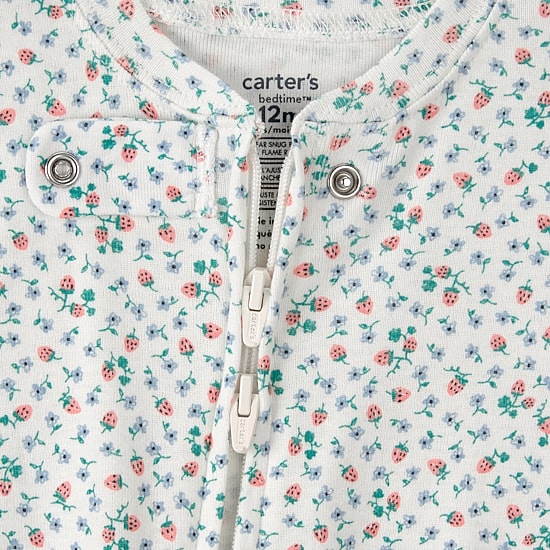 Carter's Baby Girls Footed Round Neck Long Sleeve One Piece Pajama