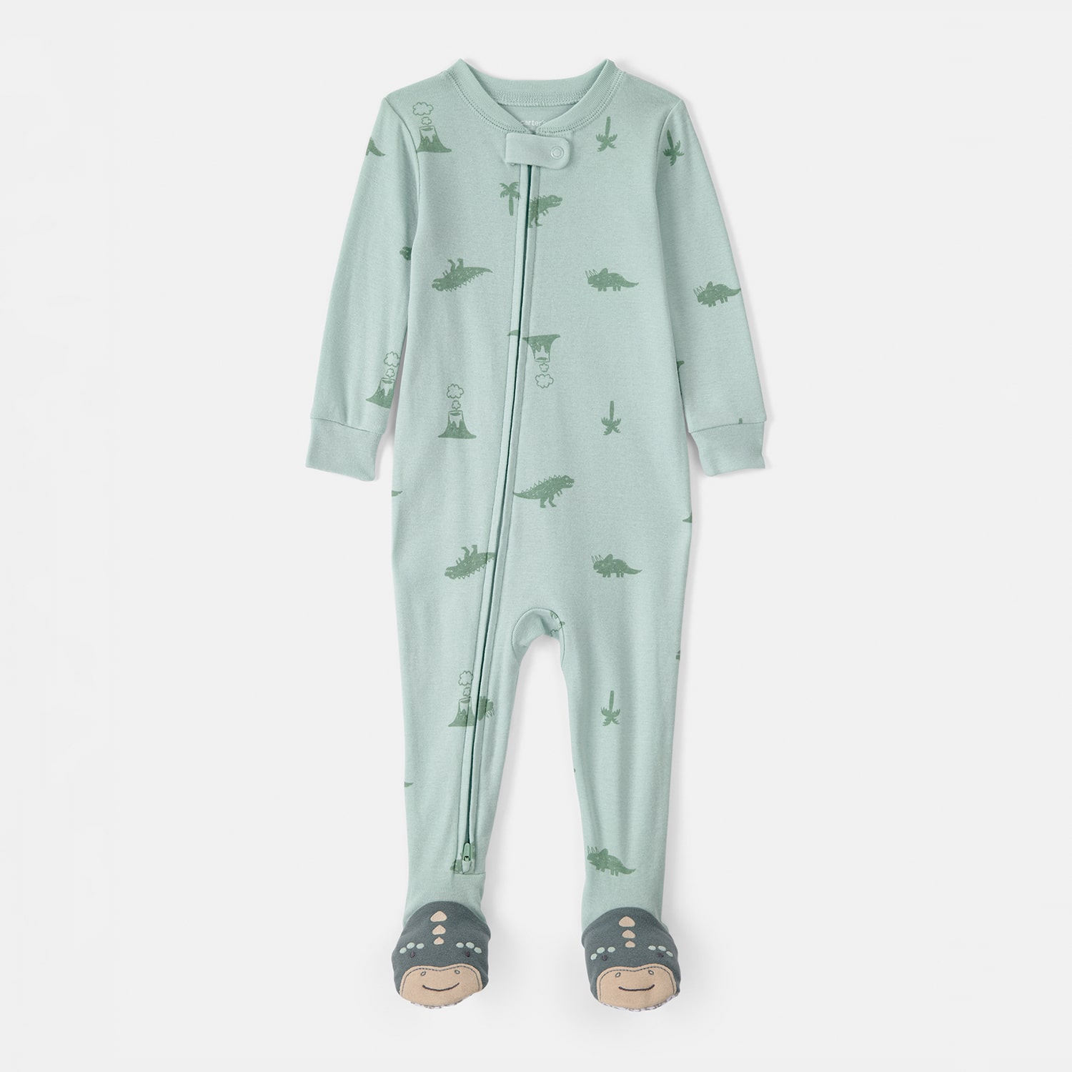 Carter's Baby Boys Footed Round Neck Long Sleeve One Piece Pajama