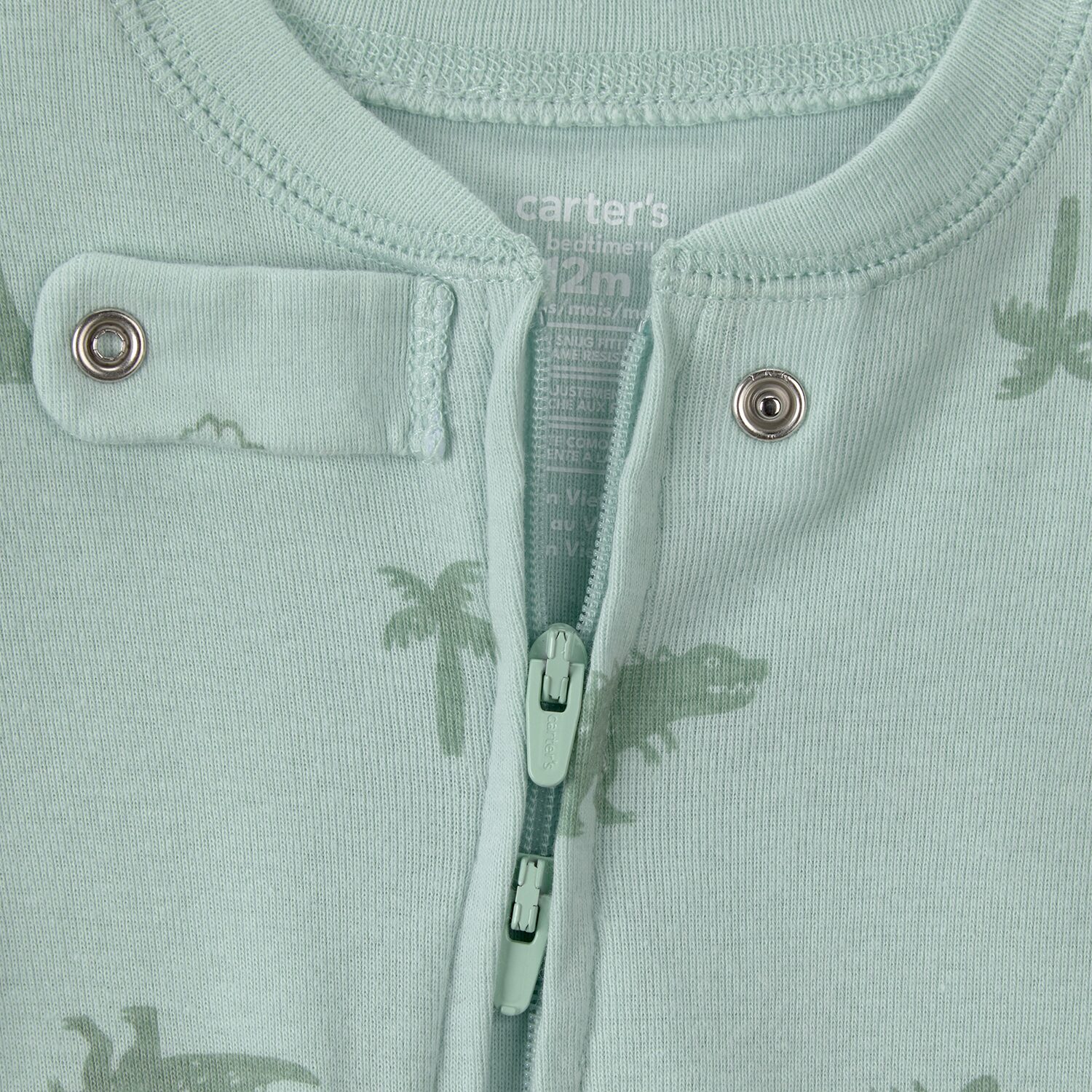 Carter's Baby Boys Footed Round Neck Long Sleeve One Piece Pajama