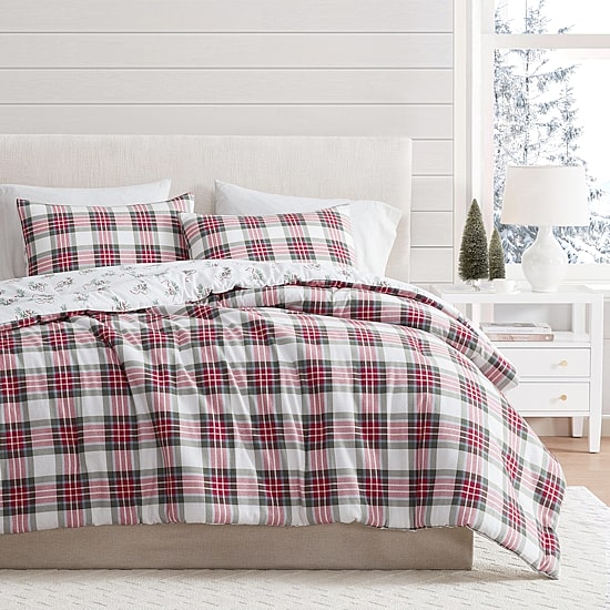 Martha Stewart Yuletide Spruce Plaid Easy Care Comforter Set