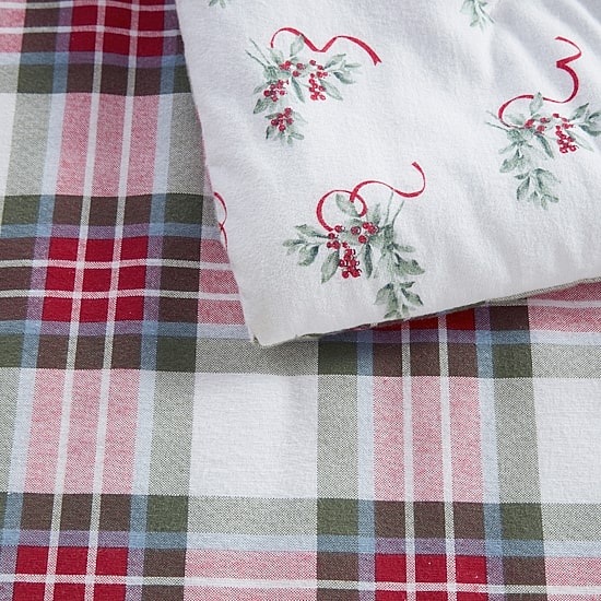 Martha Stewart Yuletide Spruce Plaid Easy Care Comforter Set