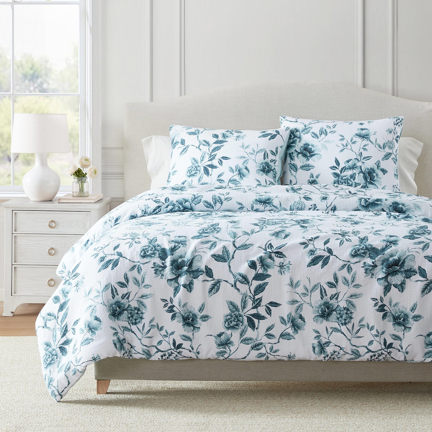 Martha Stewart Vivian Floral Easy Care Duvet Cover Set
