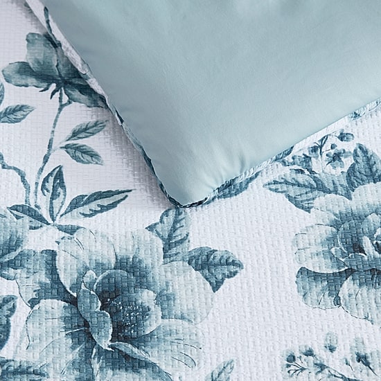 Martha Stewart Vivian Floral Easy Care Duvet Cover Set