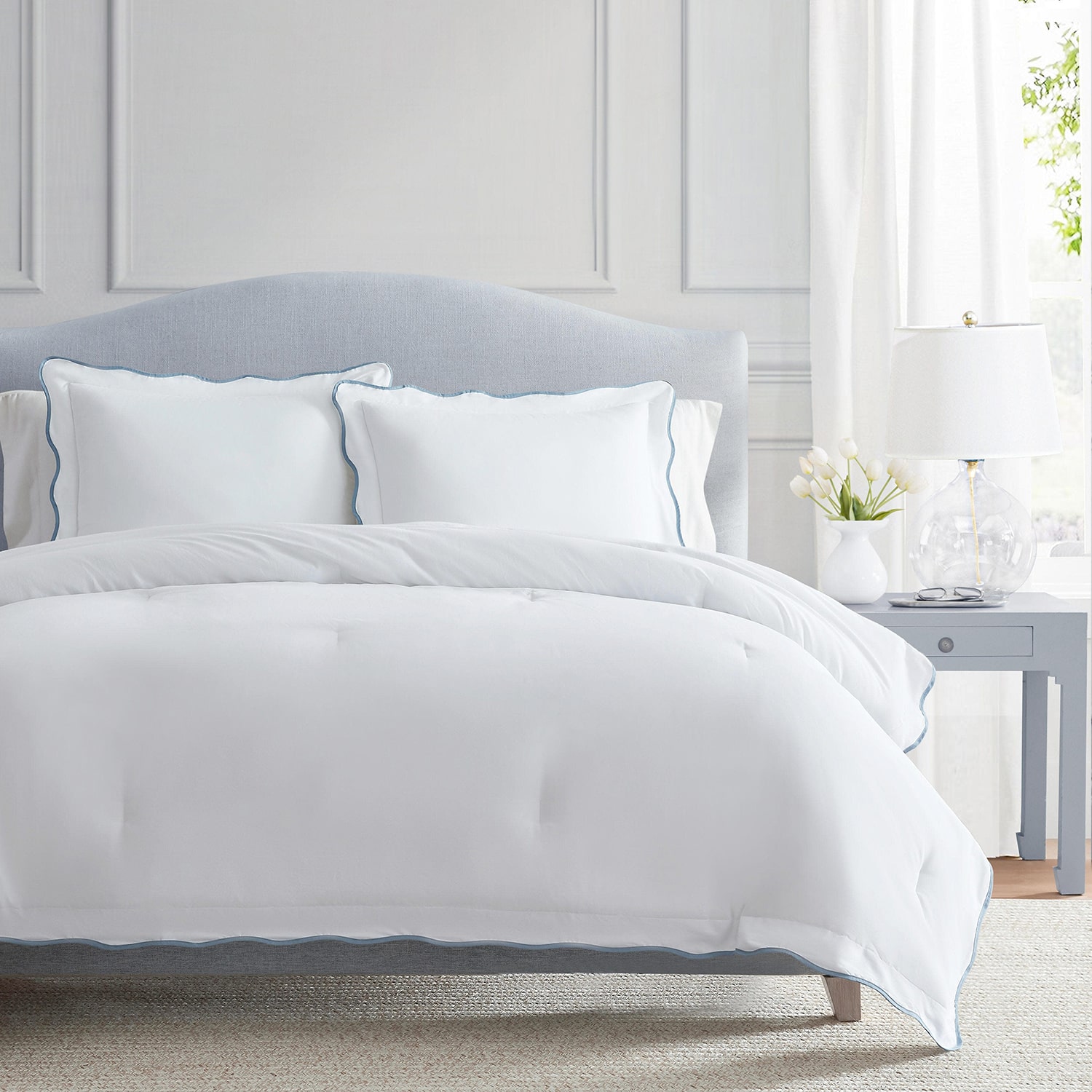 Martha Stewart Simple Scallop Easy Care Comforter Set
