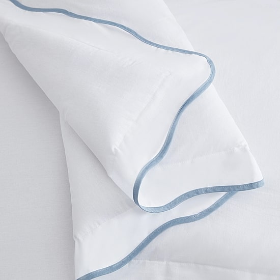 Martha Stewart Simple Scallop Easy Care Duvet Cover Set