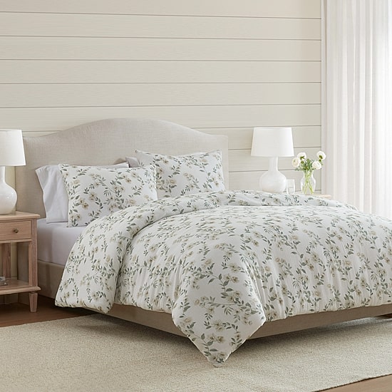 Martha Stewart Hazel Floral Easy Care Duvet Cover Set
