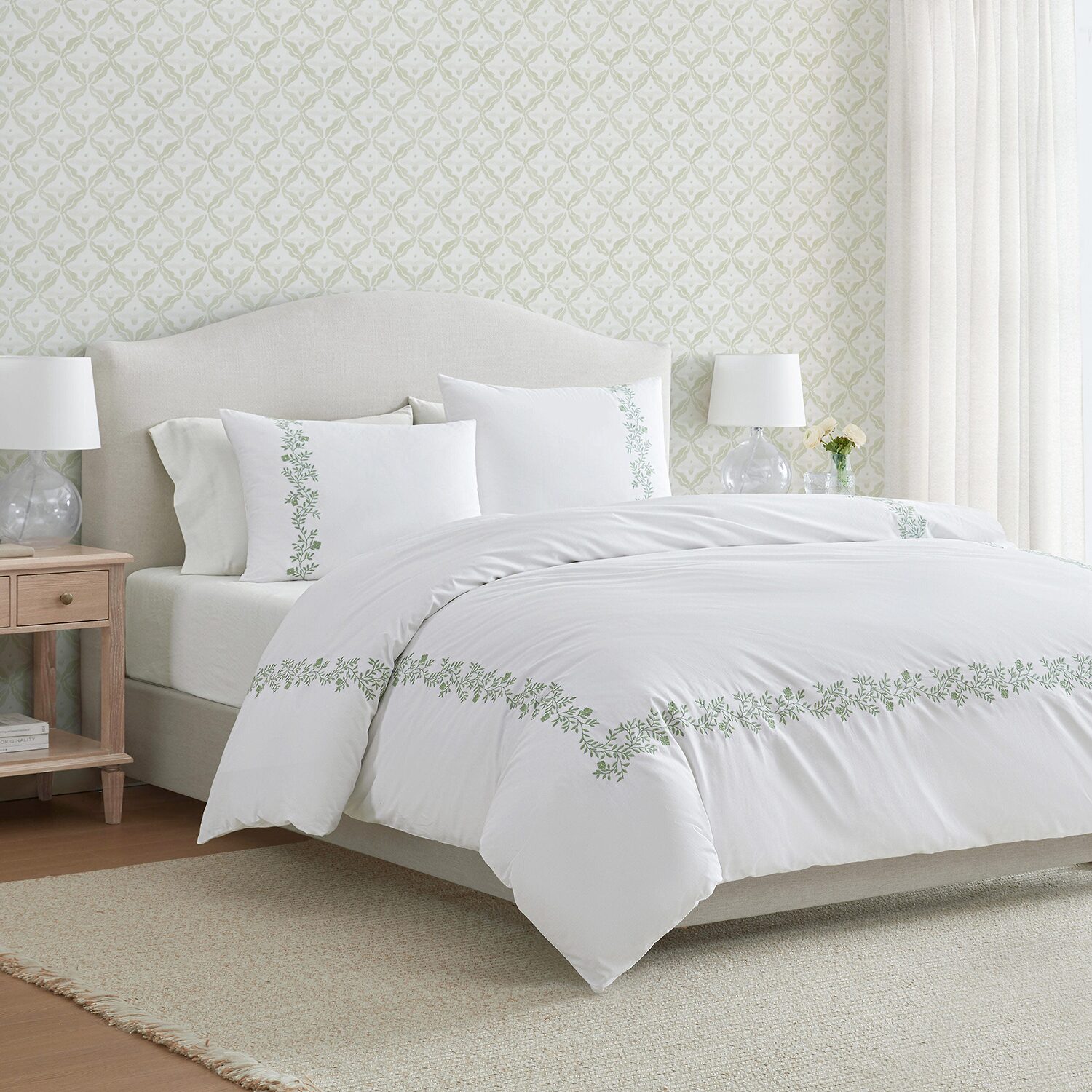 Martha Stewart Garden Path Easy Care Duvet Cover Set