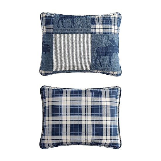 Eddie Bauer Moose Patchwork Easy Care Quilt Set