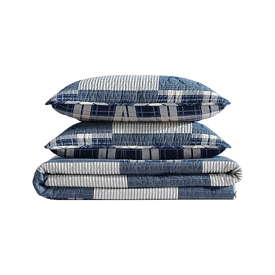 Eddie Bauer Moose Patchwork Easy Care Quilt Set