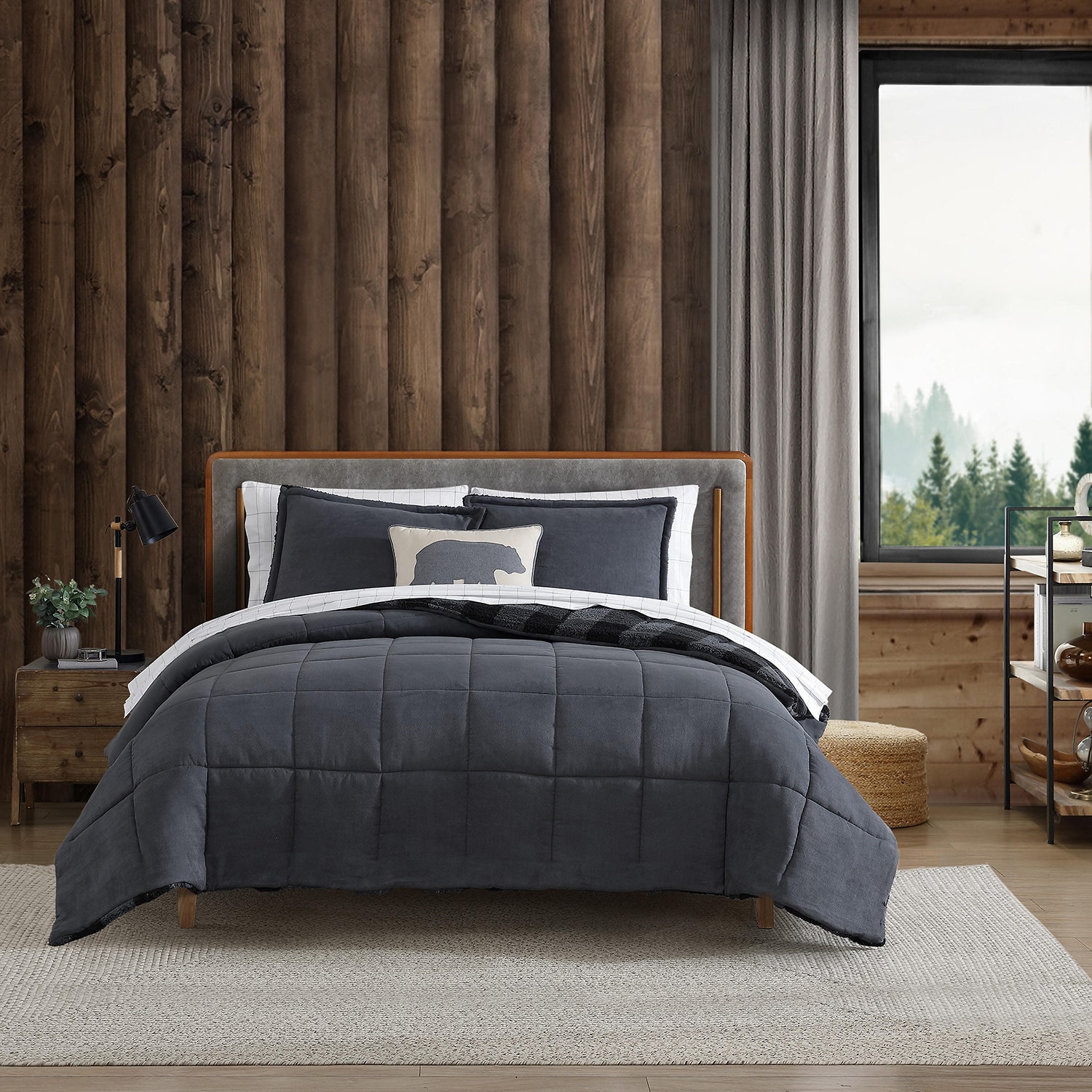 Eddie Bauer Cabin Plaid Easy Care Comforter Set