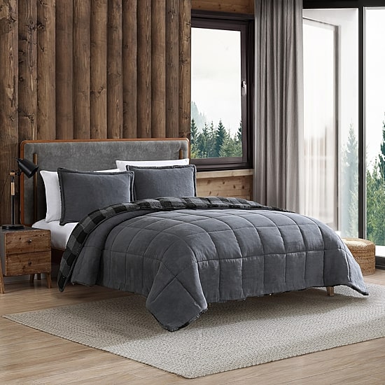Eddie Bauer Cabin Plaid Easy Care Comforter Set