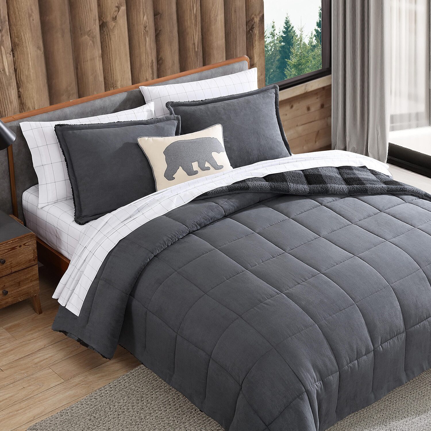 Eddie Bauer Cabin Plaid Easy Care Comforter Set