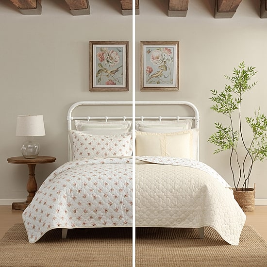 Laura Ashley Dorrie Easy Care Quilt Set