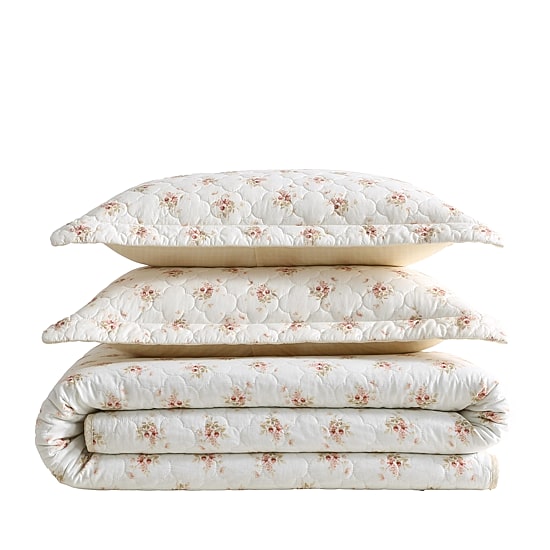 Laura Ashley Dorrie Easy Care Quilt Set