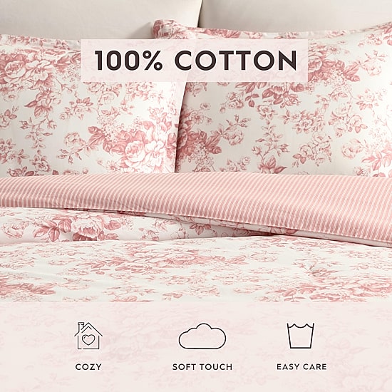 Laura Ashley Toile Delight Easy Care Comforter Set