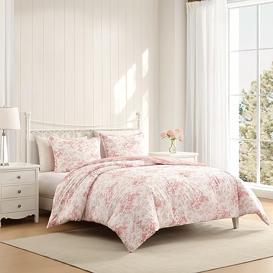 Laura Ashley Toile Delight Easy Care Comforter Set