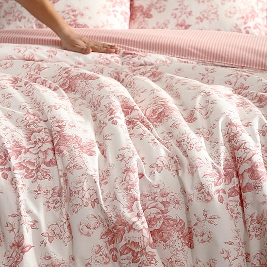 Laura Ashley Toile Delight Easy Care Comforter Set