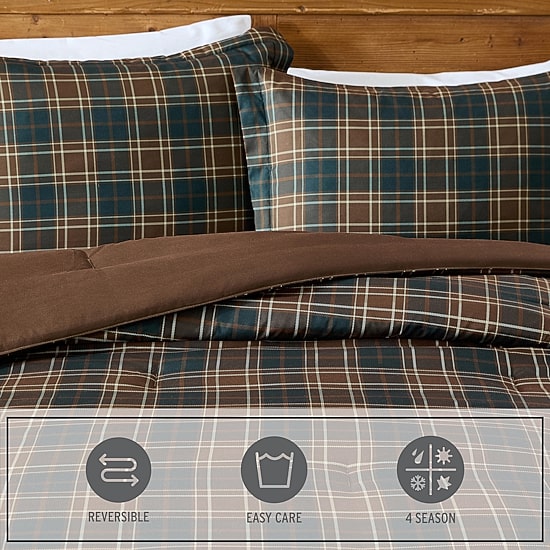 Eddie Bauer Huntley Plaid Easy Care Comforter Set