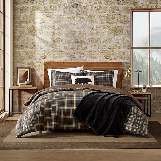 Eddie Bauer Huntley Plaid Easy Care Comforter Set
