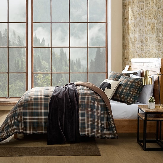 Eddie Bauer Huntley Plaid Easy Care Comforter Set