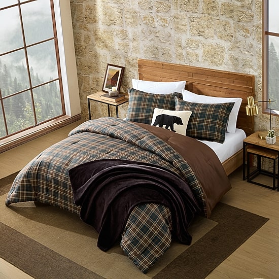 Eddie Bauer Huntley Plaid Easy Care Comforter Set