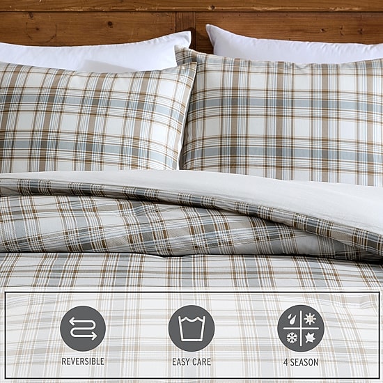 Eddie Bauer Ashland Plaid Easy Care Comforter Set
