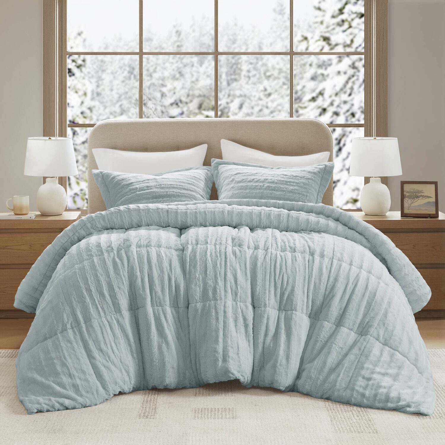 Madison Park York 3-pc. Faux Fur Midweight Comforter Set