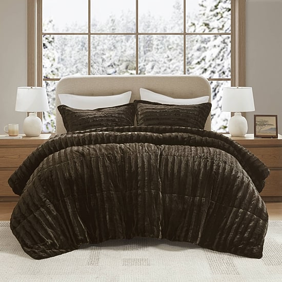 Madison Park York 3-pc. Faux Fur Midweight Comforter Set