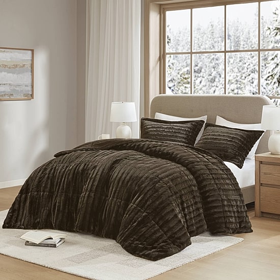 Madison Park York 3-pc. Faux Fur Midweight Comforter Set