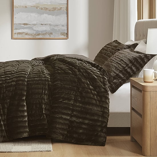 Madison Park York 3-pc. Faux Fur Midweight Comforter Set