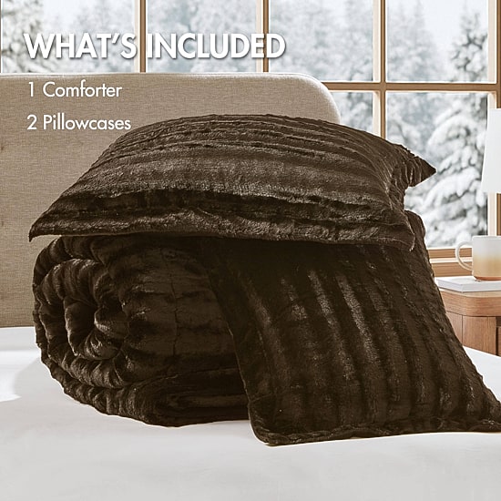 Madison Park York 3-pc. Faux Fur Midweight Comforter Set